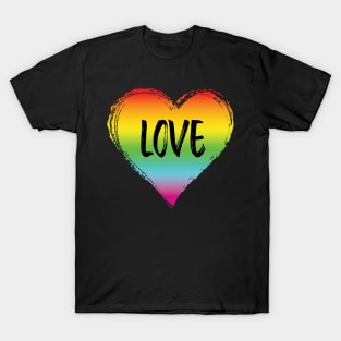 LGBT Love Heart Rainbow T-Shirt